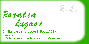 rozalia lugosi business card